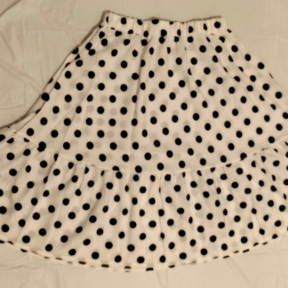 White and Black Polka Dot Fabric